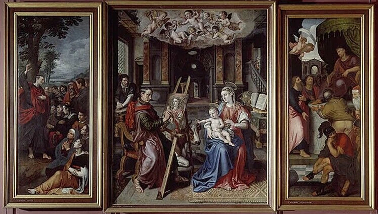 Pala d'altare della Gilda di San Luca di Marten Pepijn, Maerten de Vos e Otto van Veen - Koninklijk Museum voor Schone Kunsten, Anversa